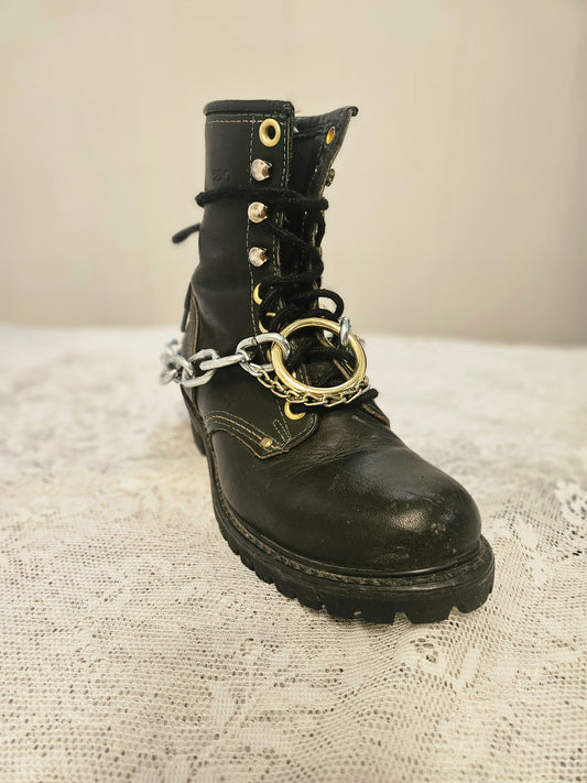Brass & chain boot cuff