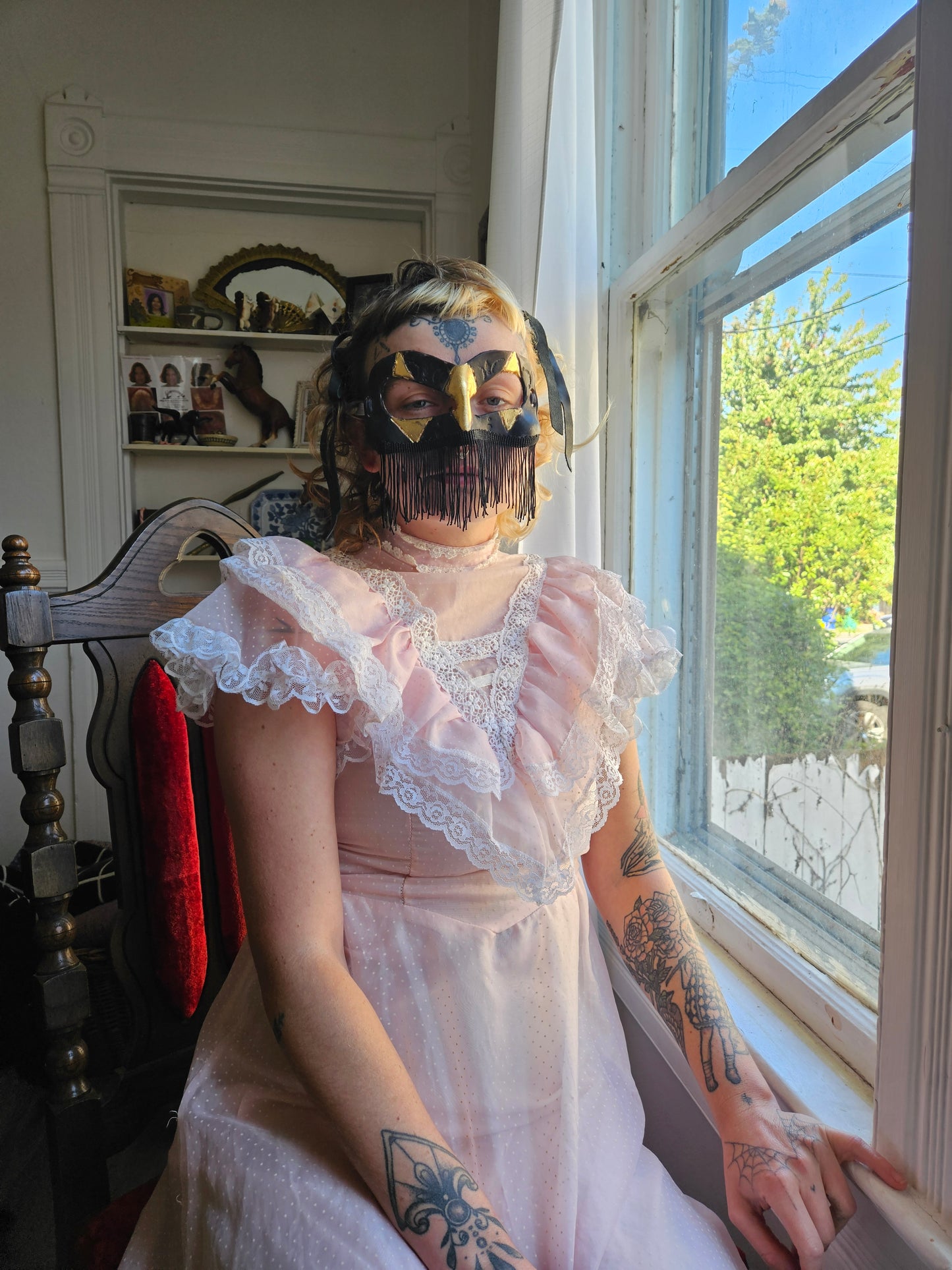 Sun and moon face mask