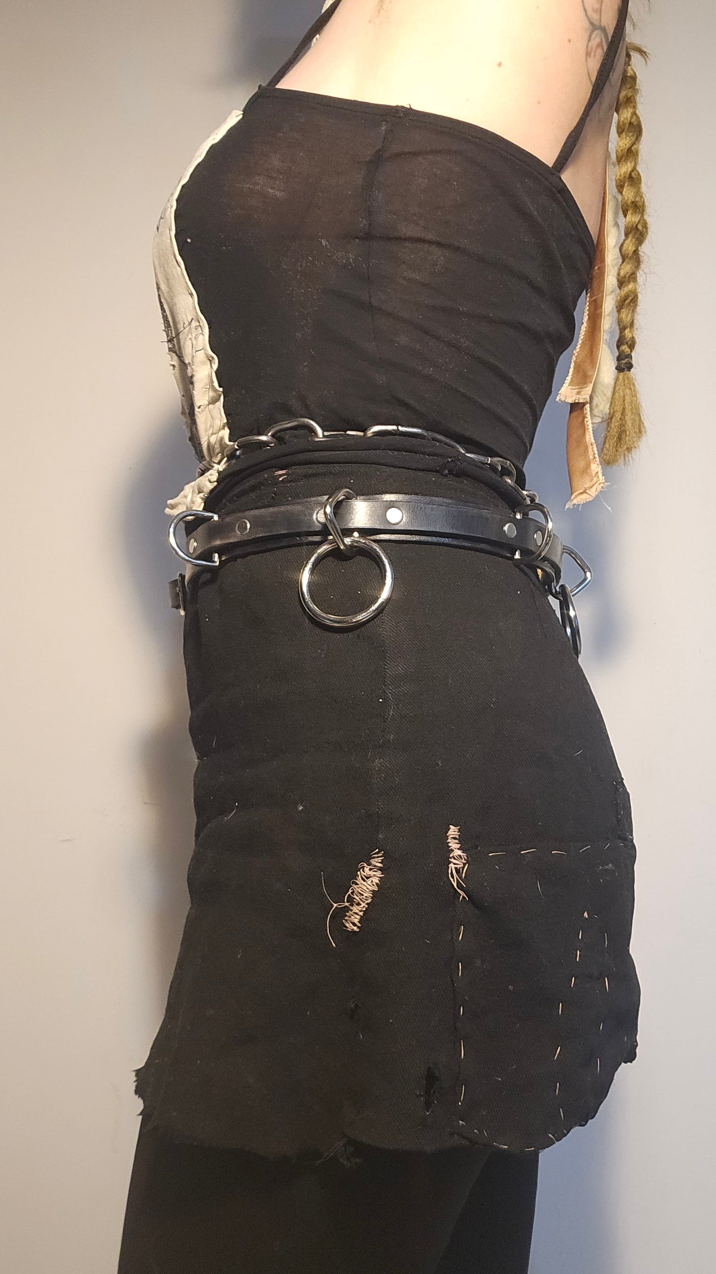 Western cut bondage belt