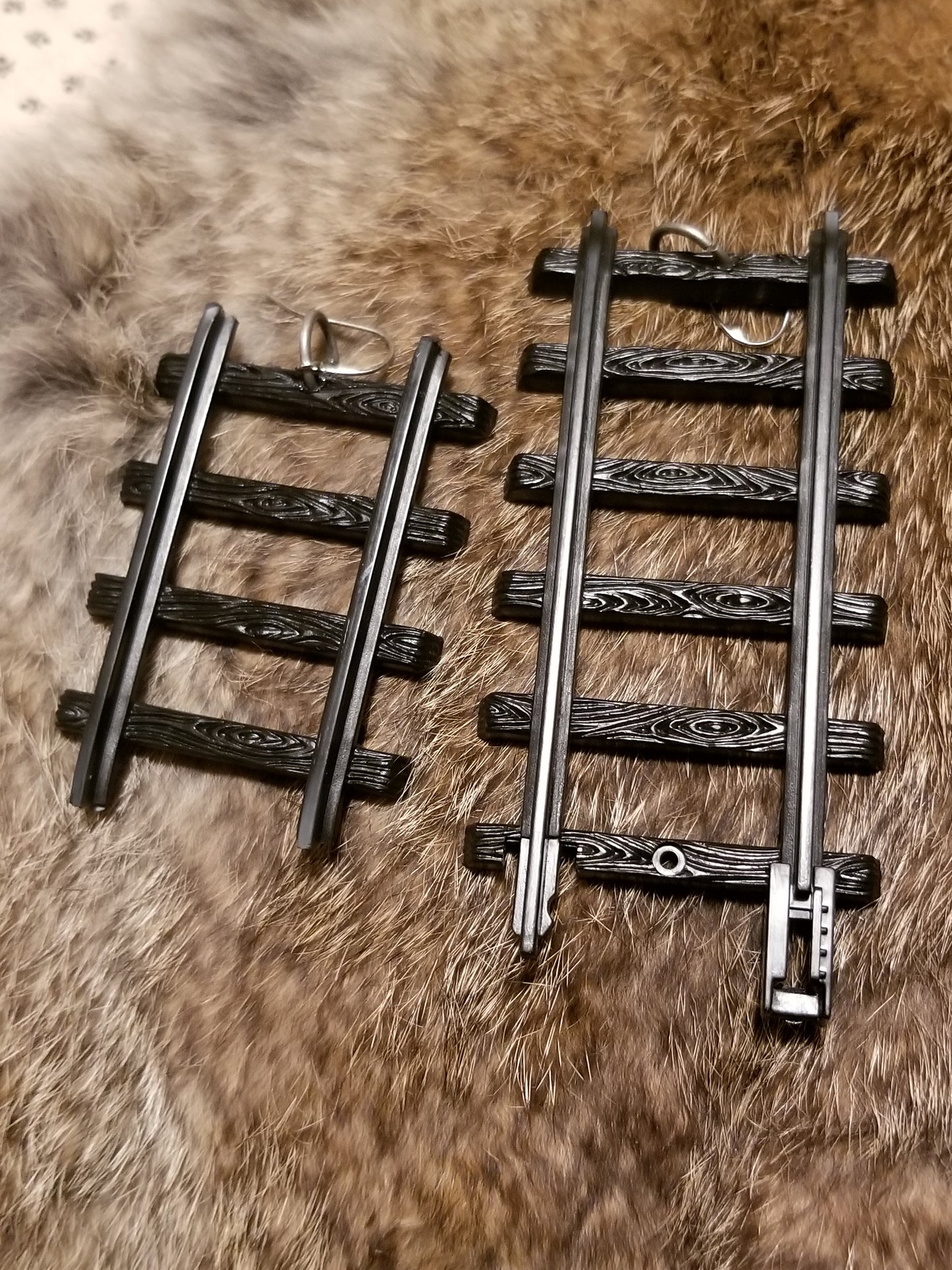 Railroad track earring sets