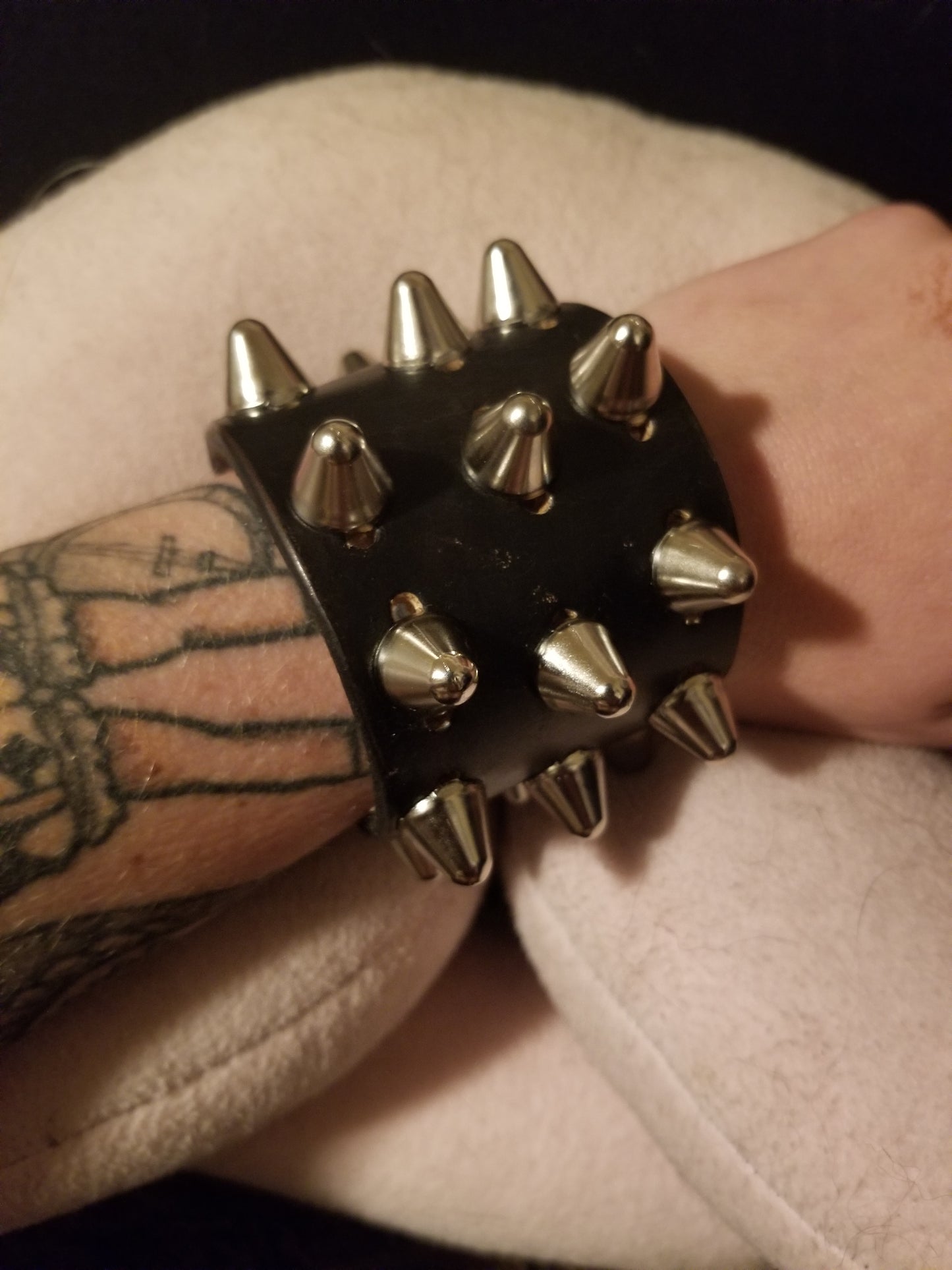 77 tall cone stud wrist cuff