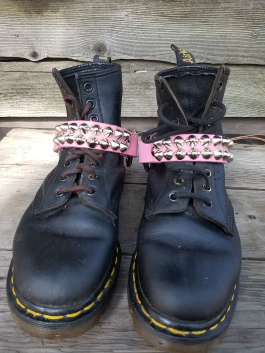pink & studs boot cuffs