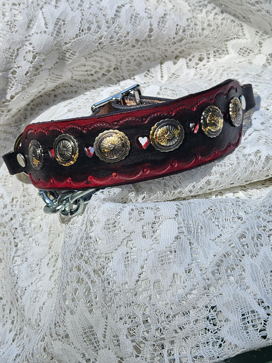 Hearts and concho boot strap
