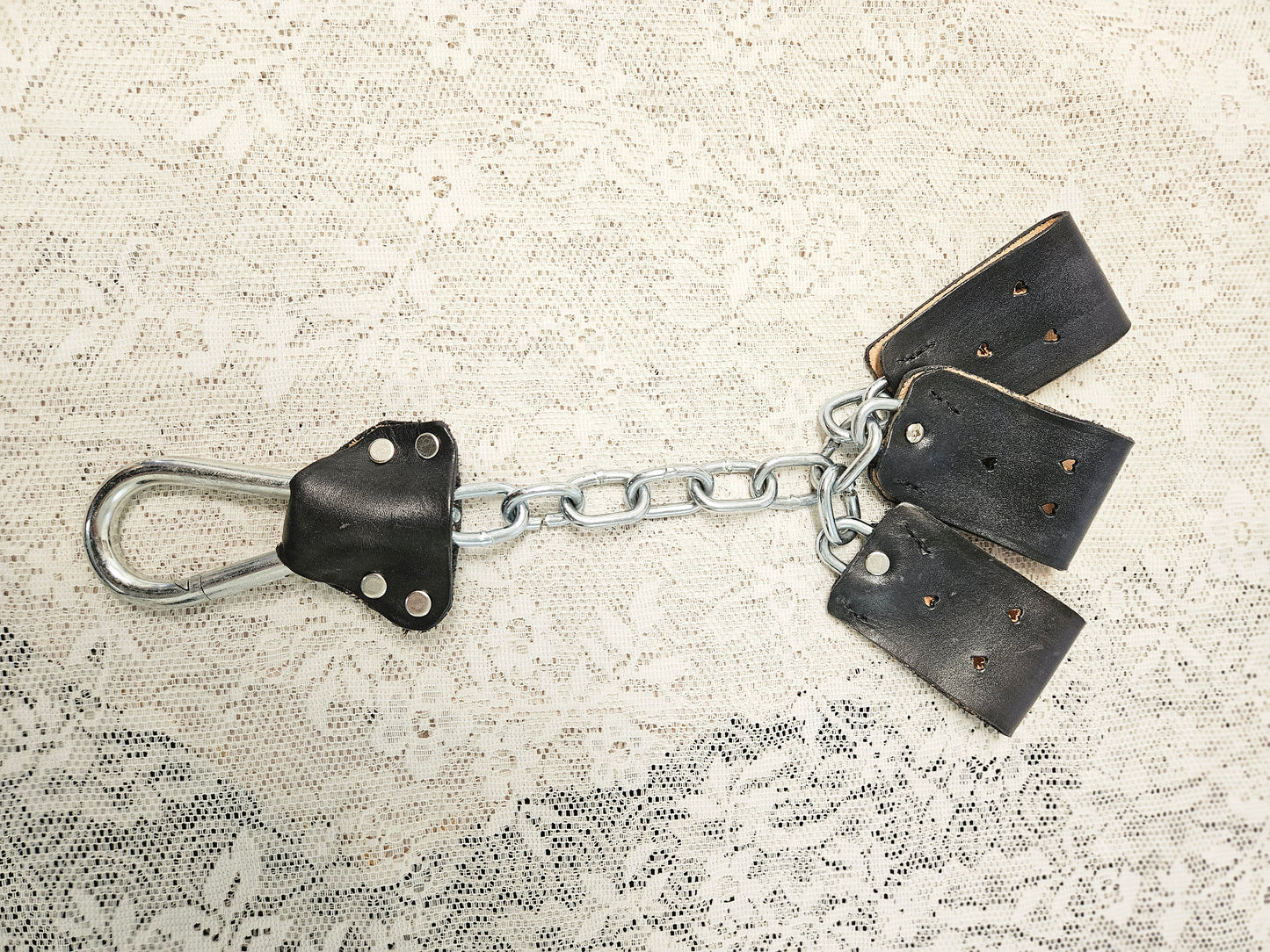 Chain & leather flogger